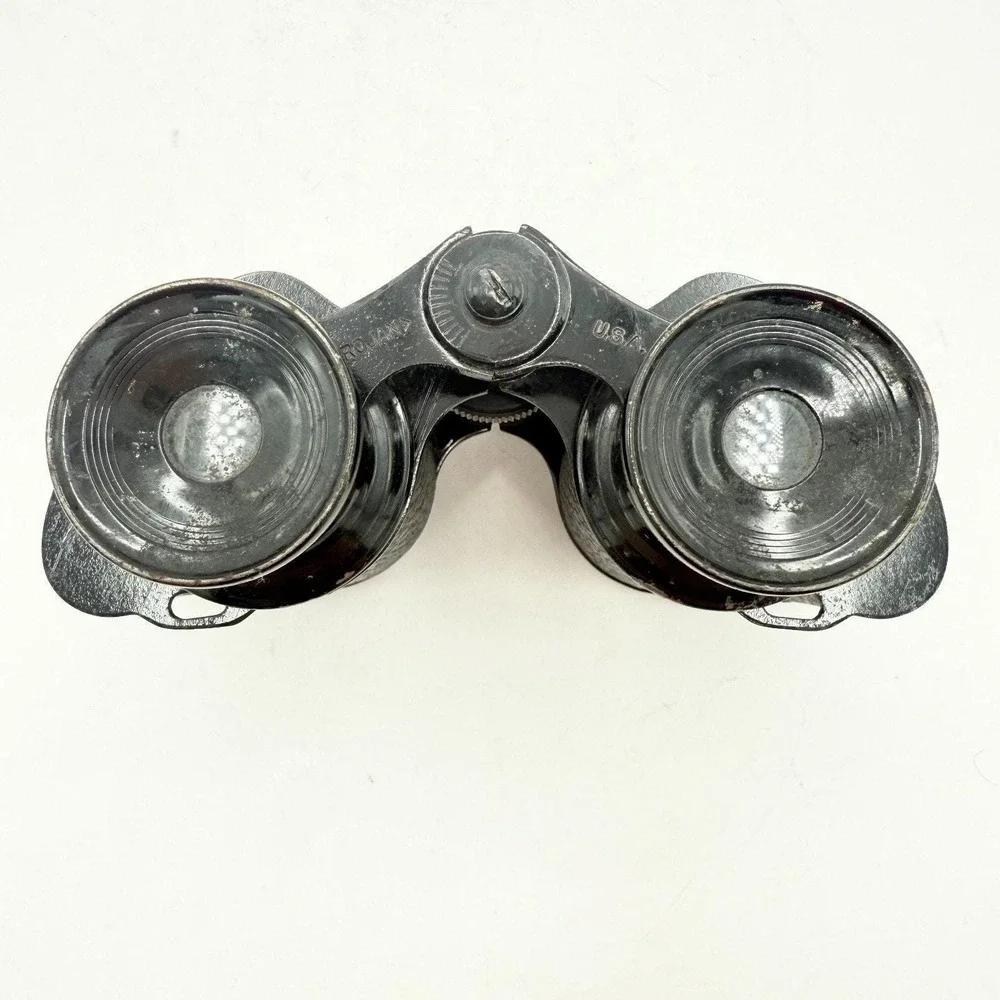Vintage Opera Glasses Binoculars Black Metal  Trojan USA 1930s 1940s ~ 4.5